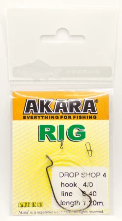 Akara Drop Shot rigi offset koukkulla #4/0 0,3mm 1,2m
