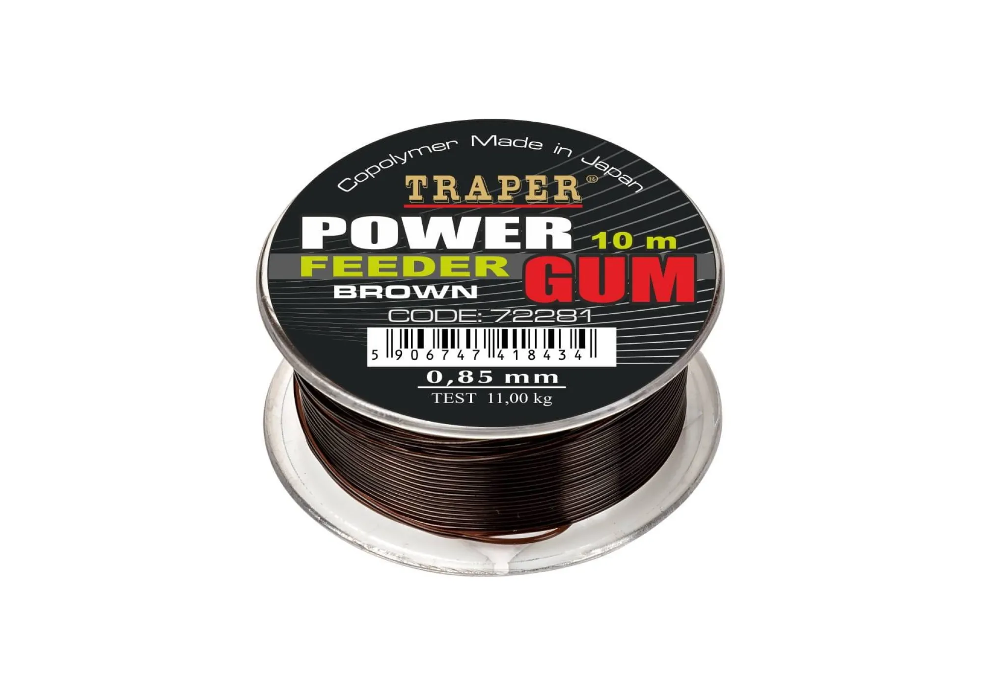 Hot Traper Feeder Gum Brown 0,65mm 10m