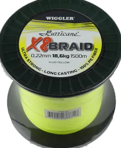 Clearance Onkitukku Hurricane X8 Braid keltainen 0,38mm 40,4kg 1500m
