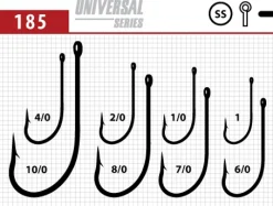 Hot KUJIRA 185 koukku koko #8/0 3kpl