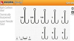 KUJIRA 520BN Aukinainen kaksihaarakoukku koko #6 10kpl