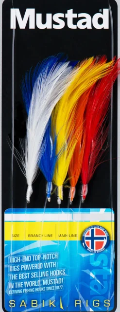 Outlet Mustad 5 värinen höyhen litka #1/0