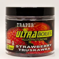 Online Traper Ultra boilies Strawberry, mansikka 12mm 100g