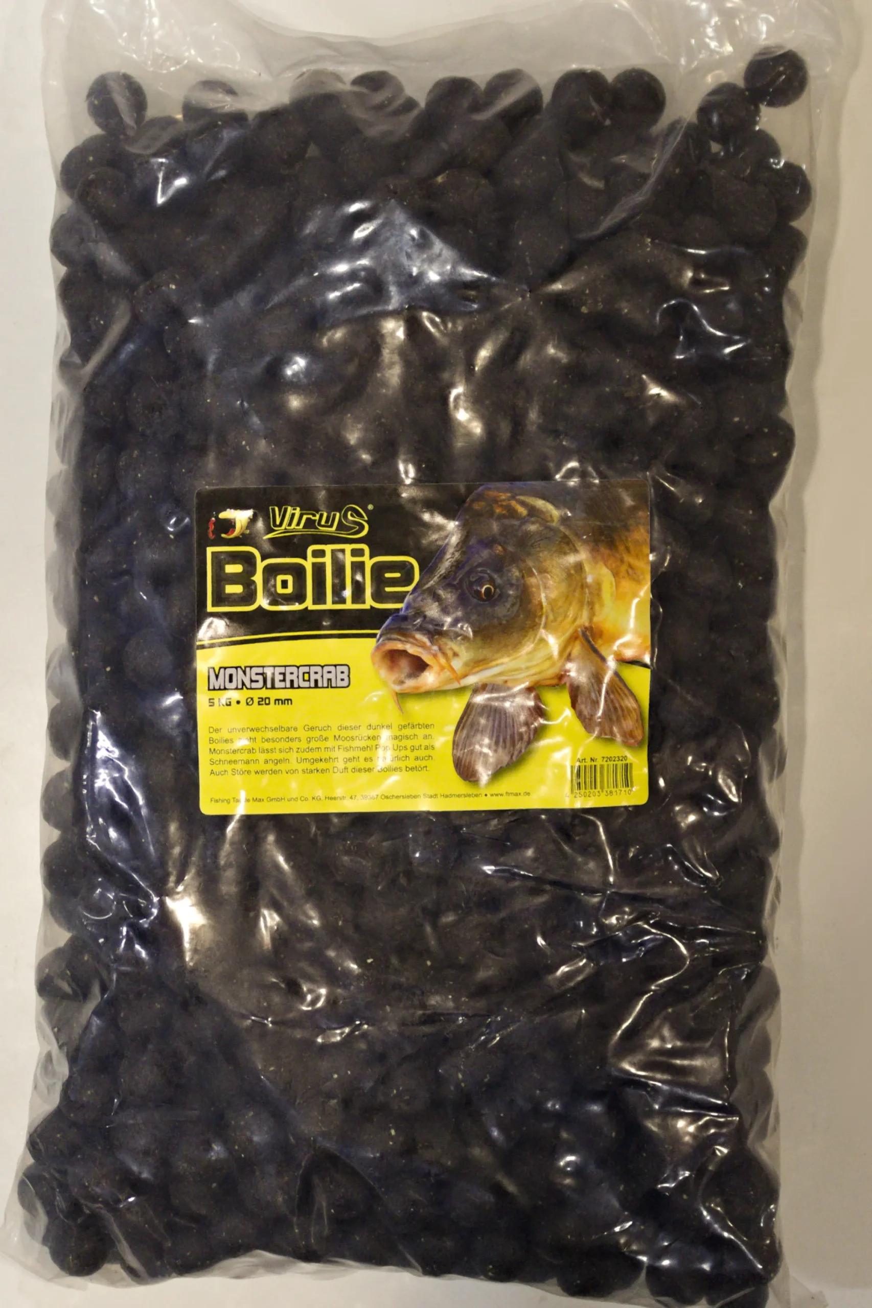 Clearance Onkitukku Virus Boilie 20mm Monstercrab 5kg