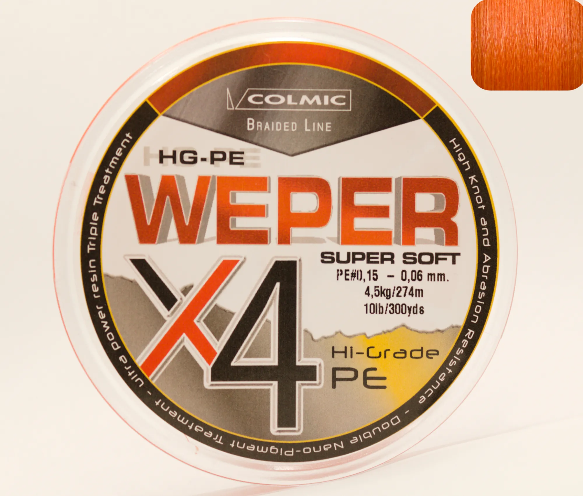 Colmic Weper X4 Oranssi 0,16mm 10,5kg 274m